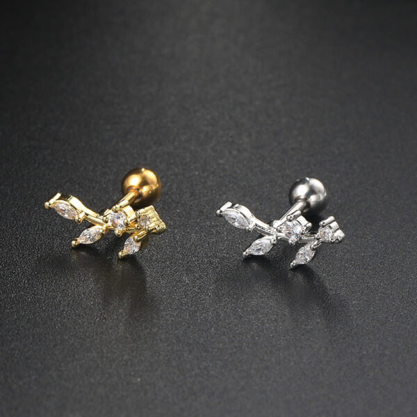 1PC Matching Dainty Piercing Ear Lobe Daith Earrings for Women Tragus Flat Stud Earing Fashion Jewelry - Image 4