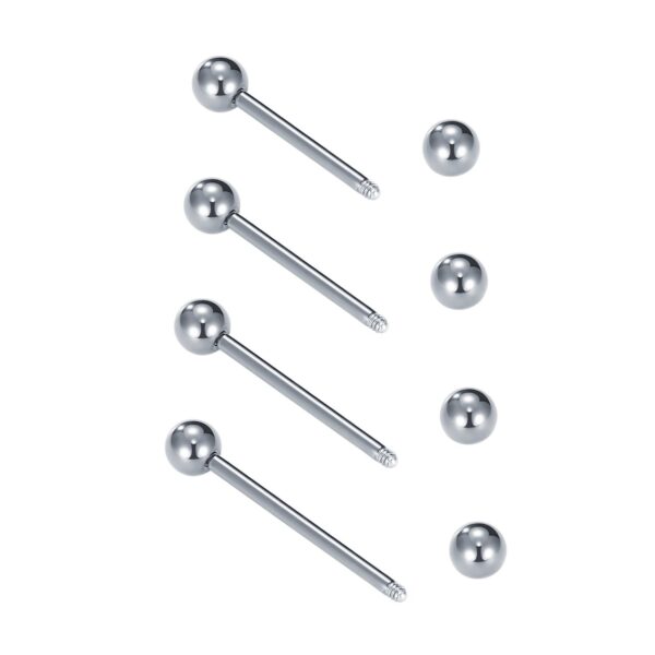 Nipple Rings Tongue Rings Stainless Steel 14G Straight Barbells Piercing Jewelry 12mm,14mm,16mm,18mm - Image 5