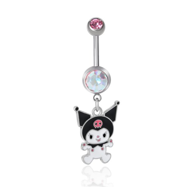 Hello Kitty Belly Button Ring 14g Stainless Steel Kawaii Belly Button Piercing Jewelry