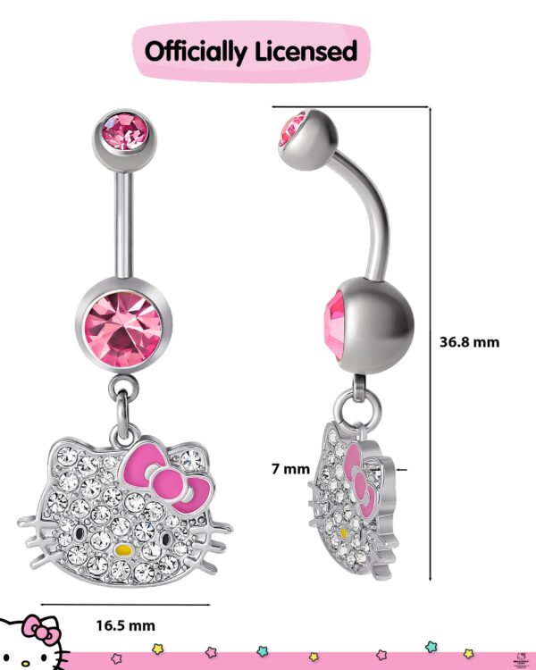 Hello Kitty Belly Button Ring 14g Stainless Steel Kawaii Belly Button Piercing Jewelry - Image 23