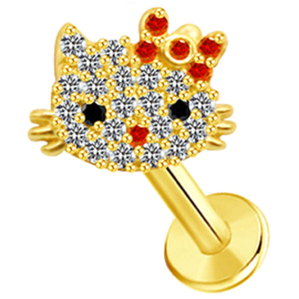 Sanrio Crystal Hello Kitty Belly Button Ring Y2K Metal Nose Clip Lip Ear Body Piercing Jewelry - Image 12