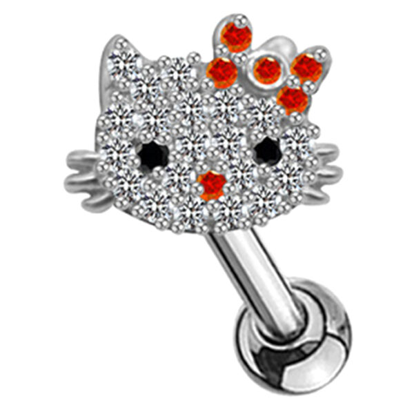 Sanrio Crystal Hello Kitty Belly Button Ring Y2K Metal Nose Clip Lip Ear Body Piercing Jewelry - Image 7