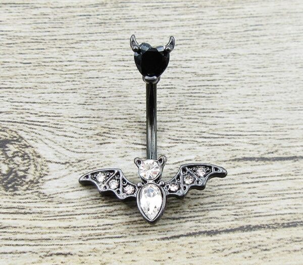 Baroque Belly Button Ring Studs Dark Cool Red Diamond Titanium Steel Belly Piercing - Image 10